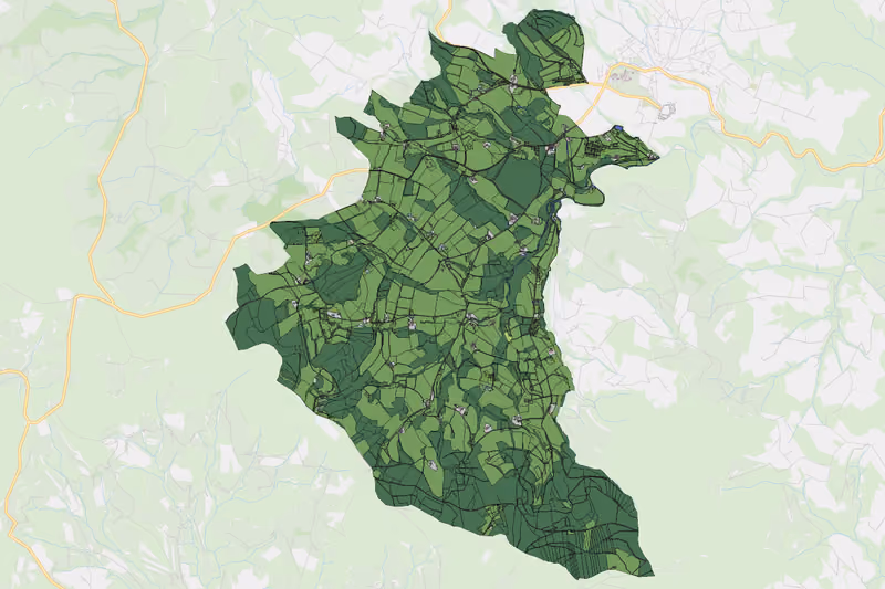 Kartenvorschau des Bodenverbrauchs der KG Schachen