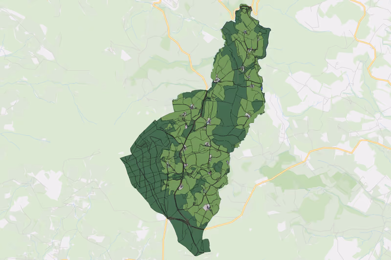 Kartenvorschau des Bodenverbrauchs der KG Sichart