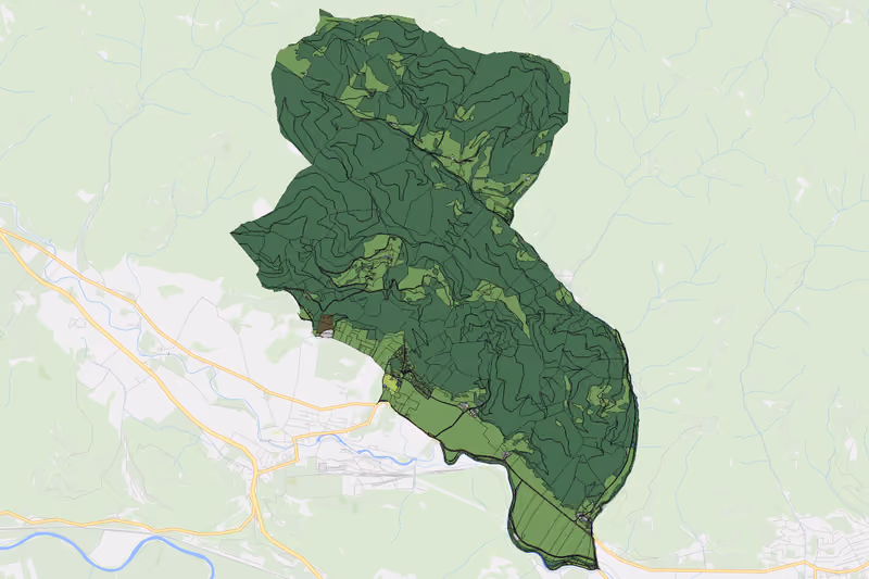 Kartenvorschau des Bodenverbrauchs der KG Allerheiligen