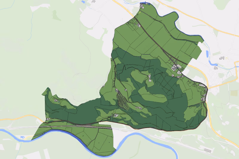 Kartenvorschau des Bodenverbrauchs der KG Enzersdorf