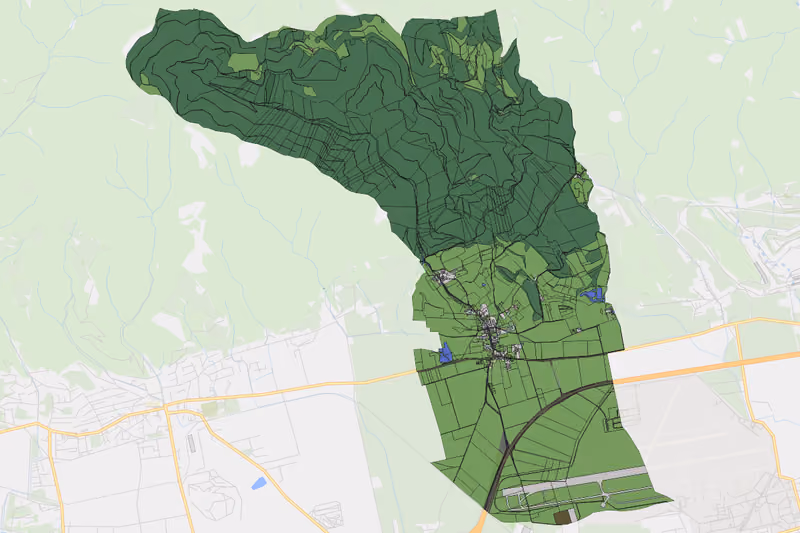 Kartenvorschau des Bodenverbrauchs der KG Rattenberg