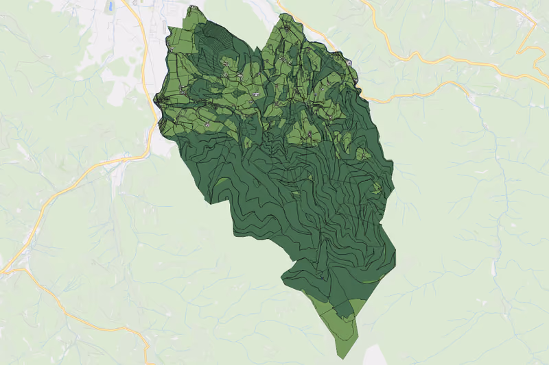 Kartenvorschau des Bodenverbrauchs der KG Schoberegg