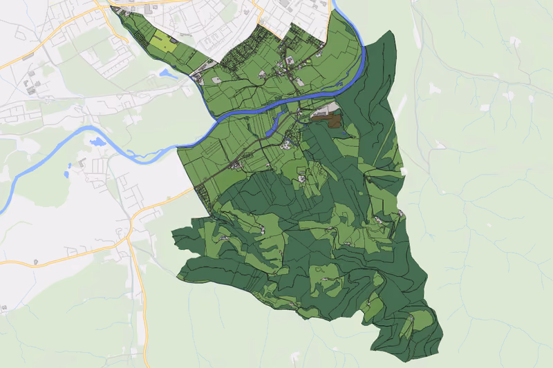 Kartenvorschau des Bodenverbrauchs der KG Apfelberg