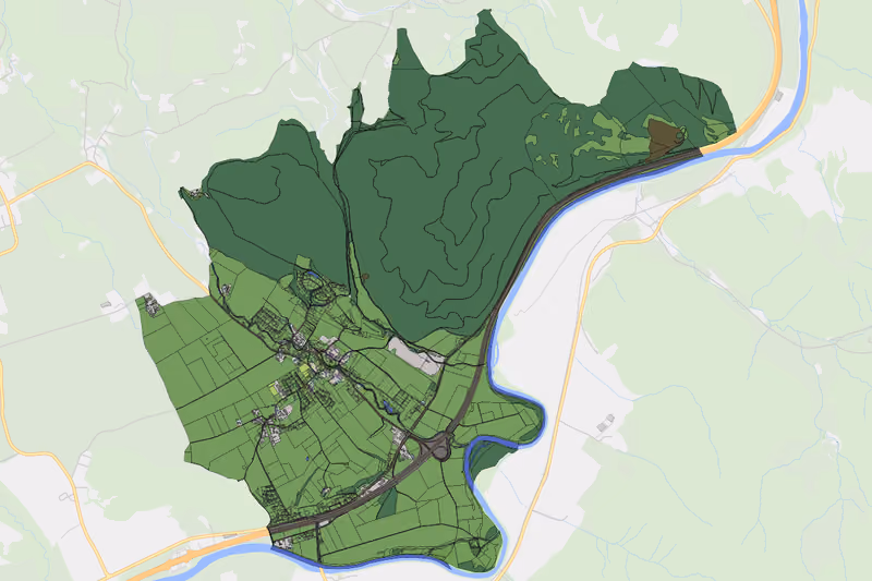 Kartenvorschau des Bodenverbrauchs der KG Feistritz