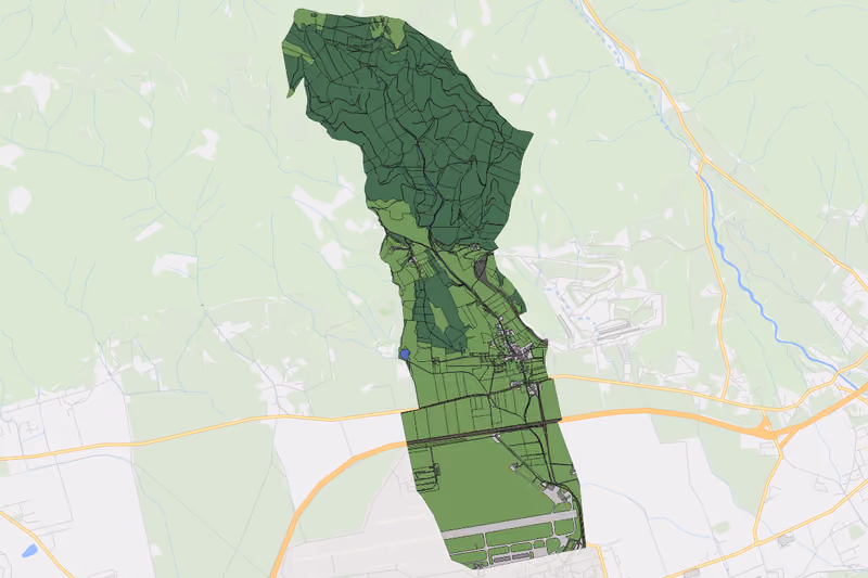 Kartenvorschau des Bodenverbrauchs der KG Flatschach