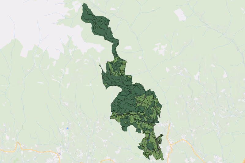 Kartenvorschau des Bodenverbrauchs der KG Fressenberg