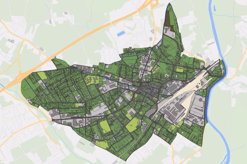 Kartenvorschau des Bodenverbrauchs der KG Knittelfeld
