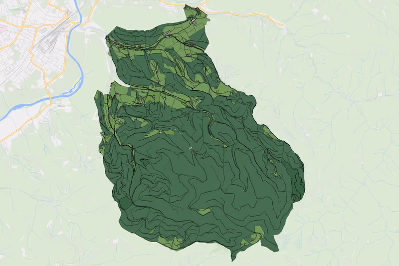 Kartenvorschau des Bodenverbrauchs der KG Mitterbach