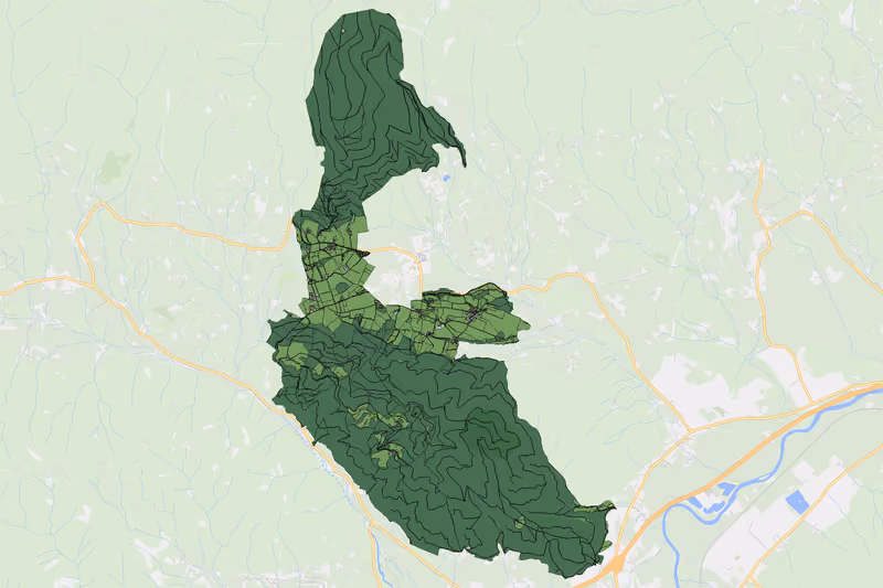 Kartenvorschau des Bodenverbrauchs der KG Neuhofen