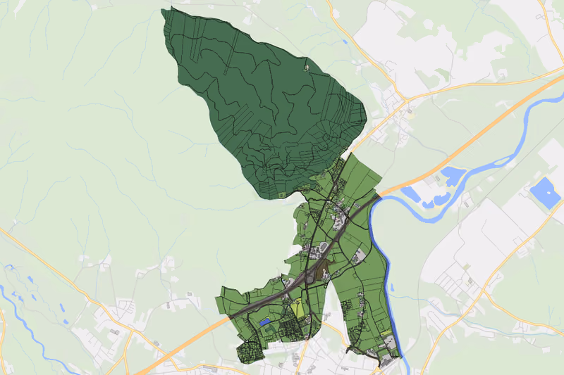 Kartenvorschau des Bodenverbrauchs der KG Raßnitz