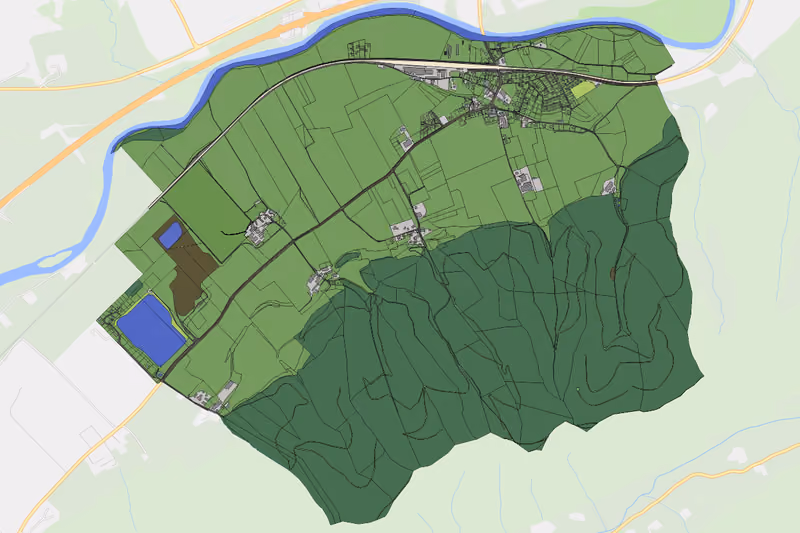 Kartenvorschau des Bodenverbrauchs der KG St. Lorenzen