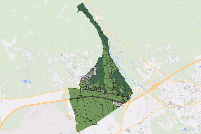 Kartenvorschau des Bodenverbrauchs der KG Spielberg