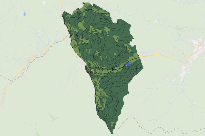 Kartenvorschau des Bodenverbrauchs der KG Laßnitz-Lambrecht