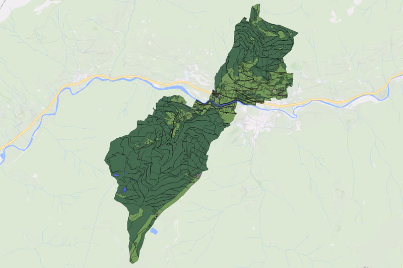 Kartenvorschau des Bodenverbrauchs der KG Lutzmannsdorf