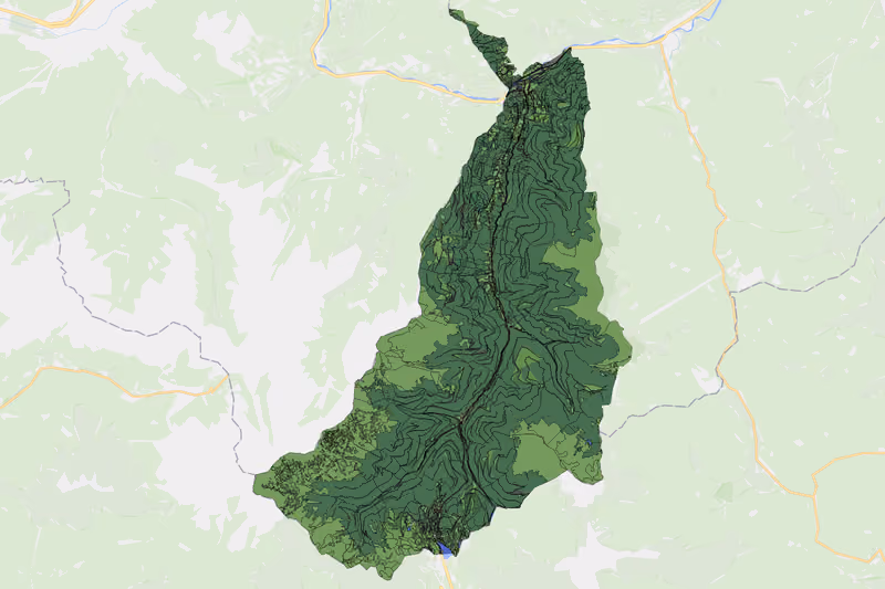 Kartenvorschau des Bodenverbrauchs der KG Predlitz