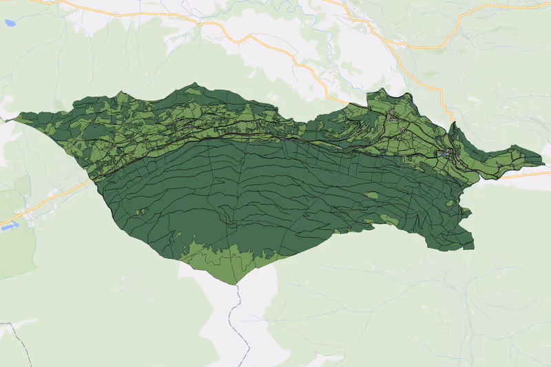 Kartenvorschau des Bodenverbrauchs der KG Seebach