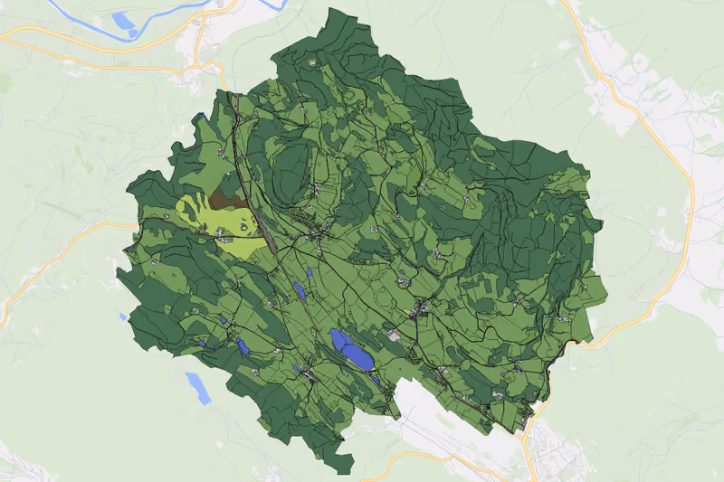 Kartenvorschau des Bodenverbrauchs der KG Adendorf