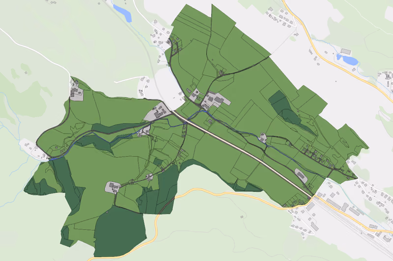 Kartenvorschau des Bodenverbrauchs der KG Baierdorf
