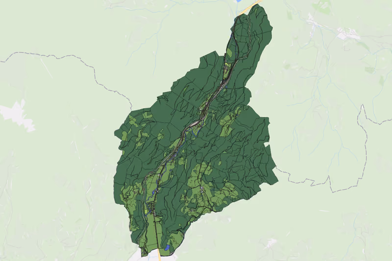 Kartenvorschau des Bodenverbrauchs der KG Dürnstein