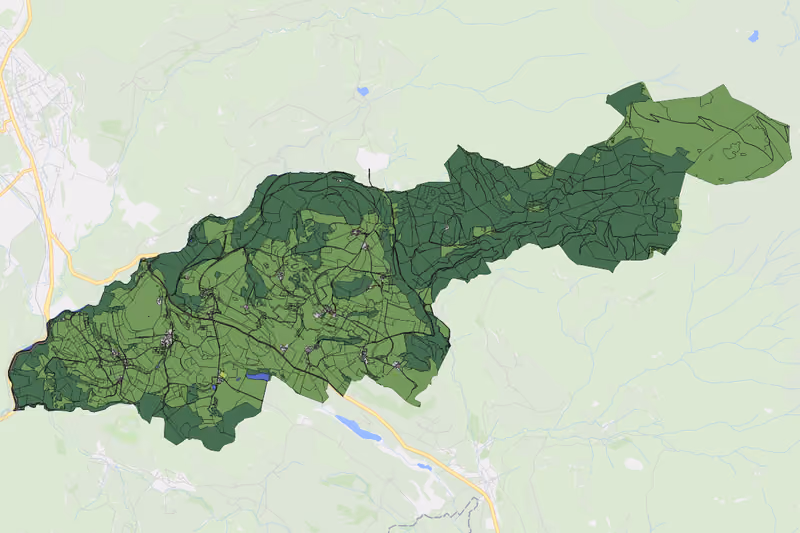 Kartenvorschau des Bodenverbrauchs der KG Kulm