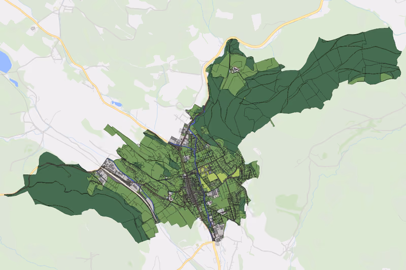 Kartenvorschau des Bodenverbrauchs der KG Neumarkt