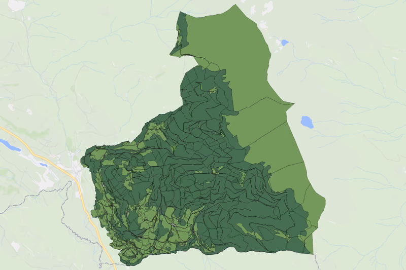 Kartenvorschau des Bodenverbrauchs der KG Noreia
