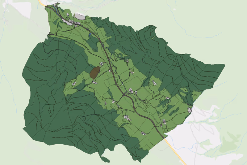 Kartenvorschau des Bodenverbrauchs der KG Puchfeld