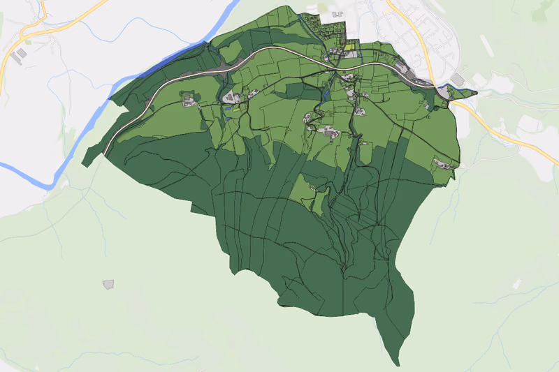 Kartenvorschau des Bodenverbrauchs der KG St. Lorenzen