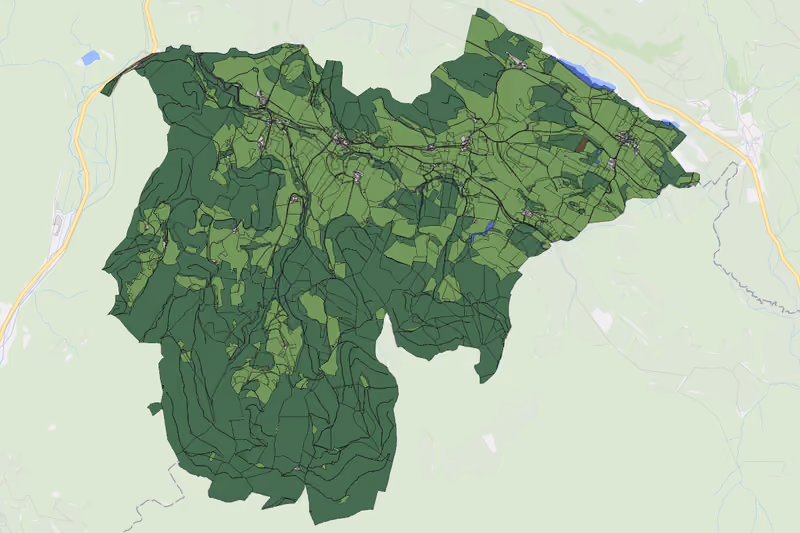 Kartenvorschau des Bodenverbrauchs der KG St. Veit