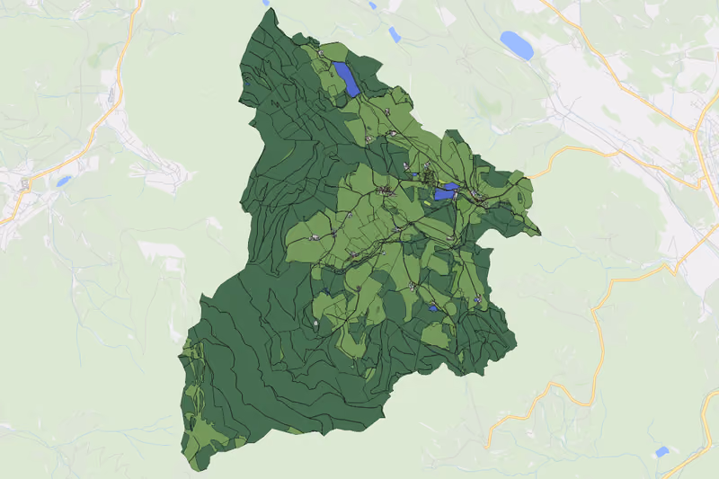 Kartenvorschau des Bodenverbrauchs der KG Zeutschach