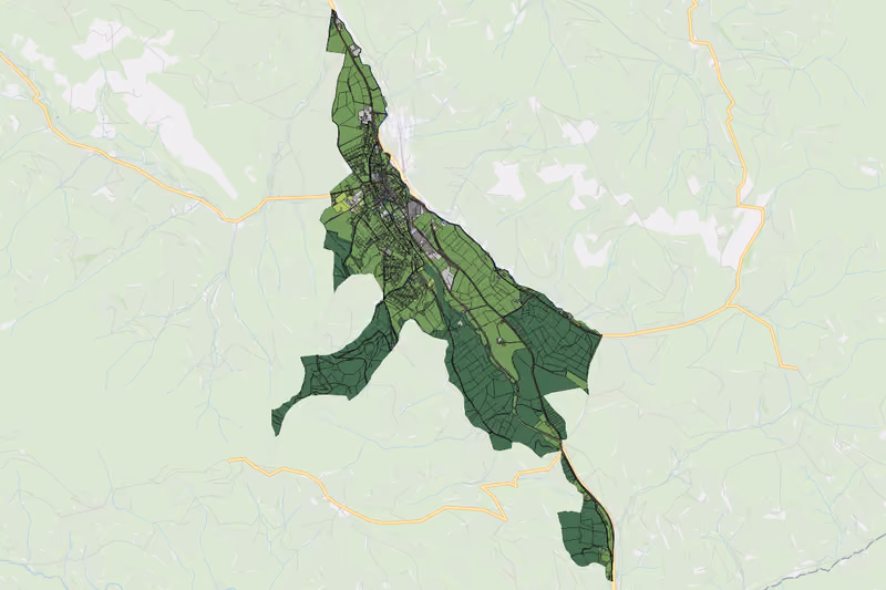 Kartenvorschau des Bodenverbrauchs der KG Obdach