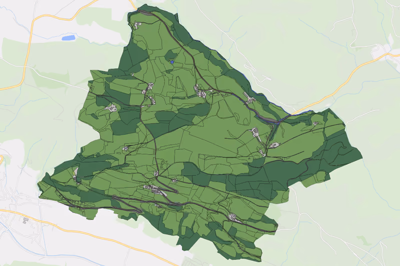 Kartenvorschau des Bodenverbrauchs der KG Kammersberg