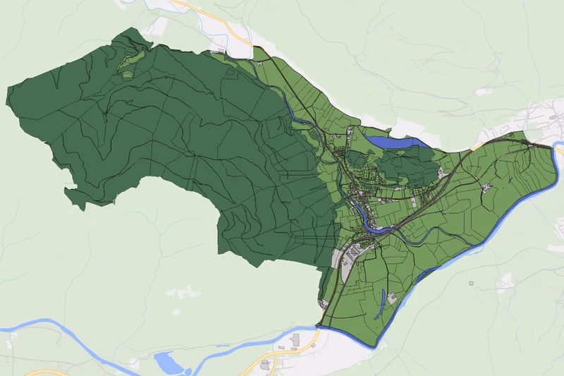 Kartenvorschau des Bodenverbrauchs der KG Niederwölz