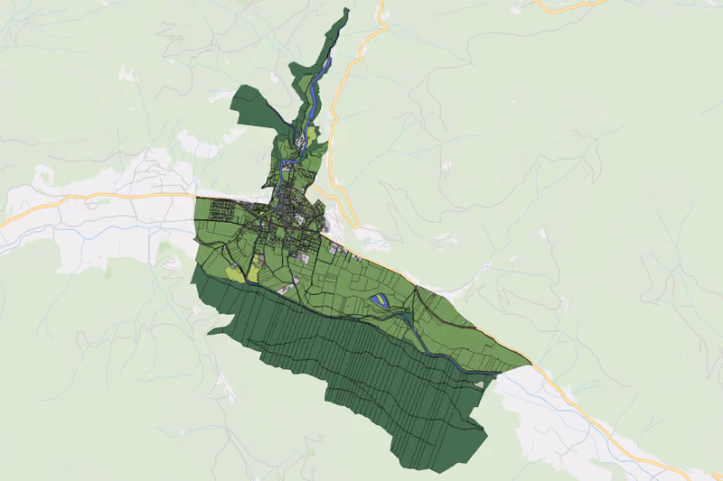 Kartenvorschau des Bodenverbrauchs der KG Oberwölz