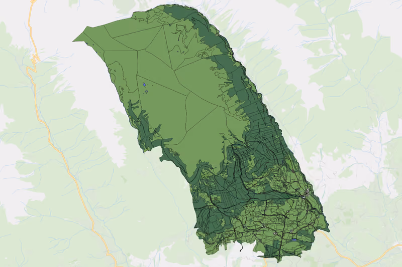 Kartenvorschau des Bodenverbrauchs der KG Pöllau