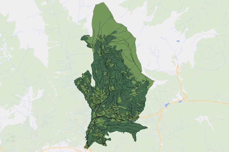 Kartenvorschau des Bodenverbrauchs der KG Salchau