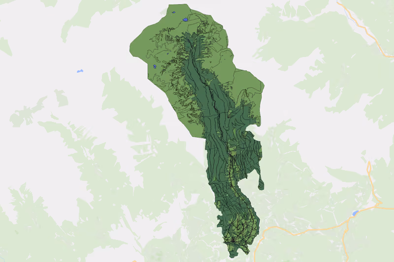 Kartenvorschau des Bodenverbrauchs der KG Schöttl