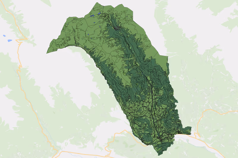 Kartenvorschau des Bodenverbrauchs der KG Winklern