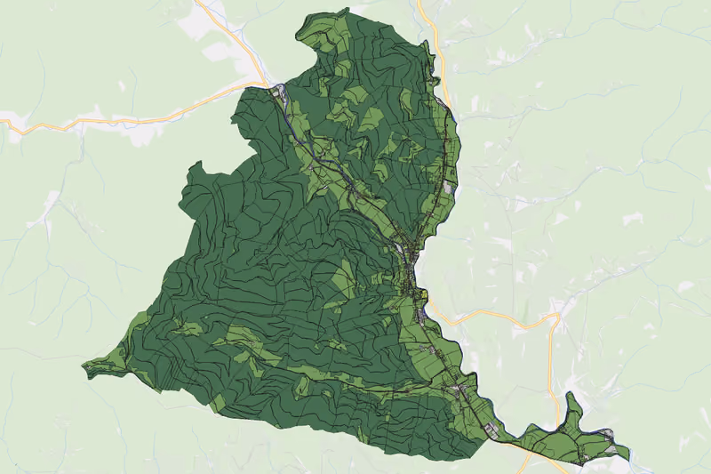 Kartenvorschau des Bodenverbrauchs der KG Möderbrugg