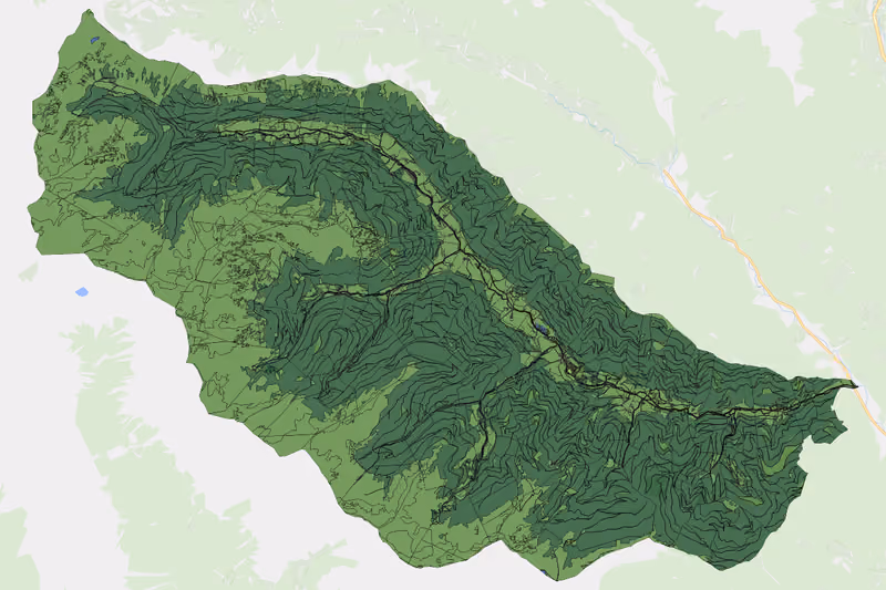 Kartenvorschau des Bodenverbrauchs der KG Pusterwald