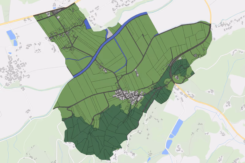 Kartenvorschau des Bodenverbrauchs der KG Haslach