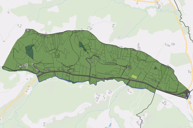 Kartenvorschau des Bodenverbrauchs der KG Langegg