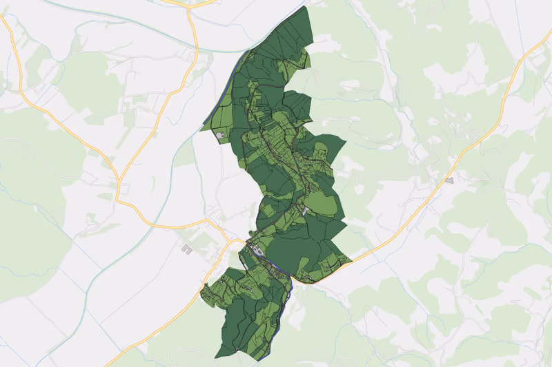 Kartenvorschau des Bodenverbrauchs der KG Mattelsberg