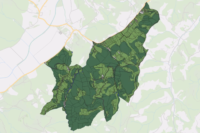 Kartenvorschau des Bodenverbrauchs der KG Nestelberg bei Großklein