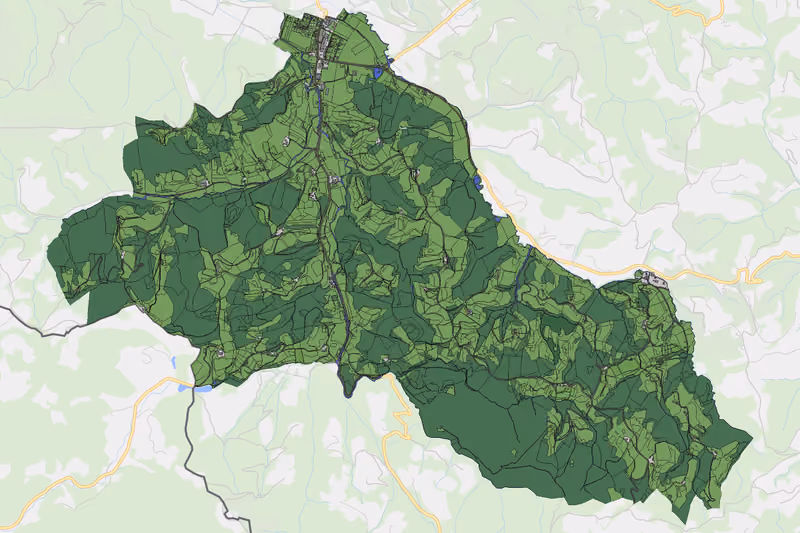 Kartenvorschau des Bodenverbrauchs der KG Schloßberg