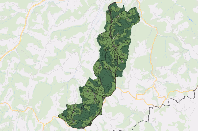 Kartenvorschau des Bodenverbrauchs der KG Eckberg