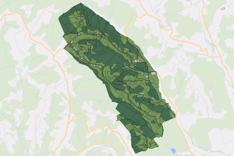 Kartenvorschau des Bodenverbrauchs der KG Gauitsch