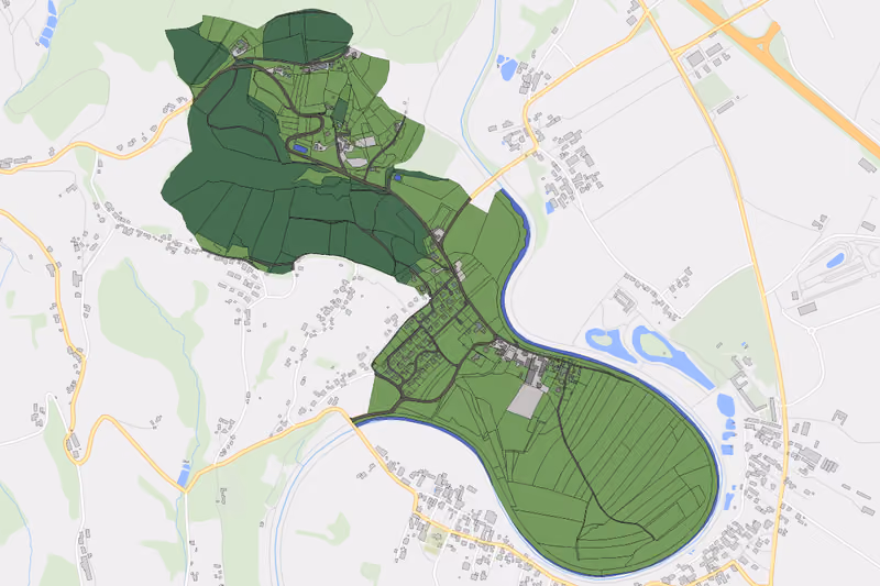 Kartenvorschau des Bodenverbrauchs der KG Göttling