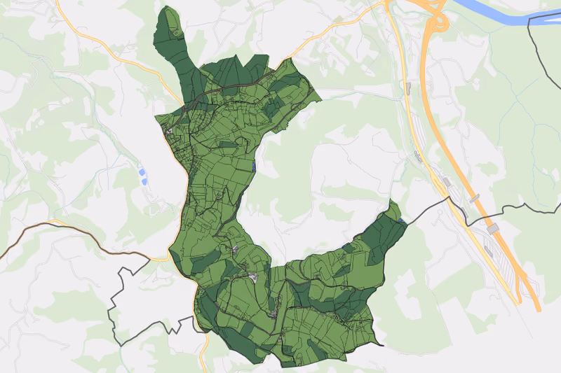 Kartenvorschau des Bodenverbrauchs der KG Graßnitzberg