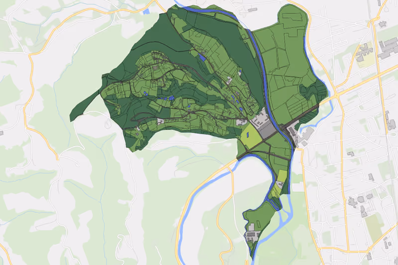Kartenvorschau des Bodenverbrauchs der KG Grottenhofen